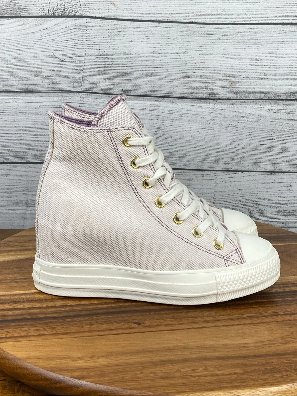Converse Chuck Taylor All Star Wedge Platform High Light Pink Shoe Women Size 7